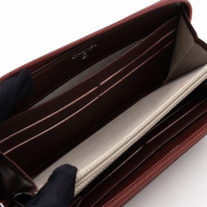 Boy Long Zipped Wallet Burgundy