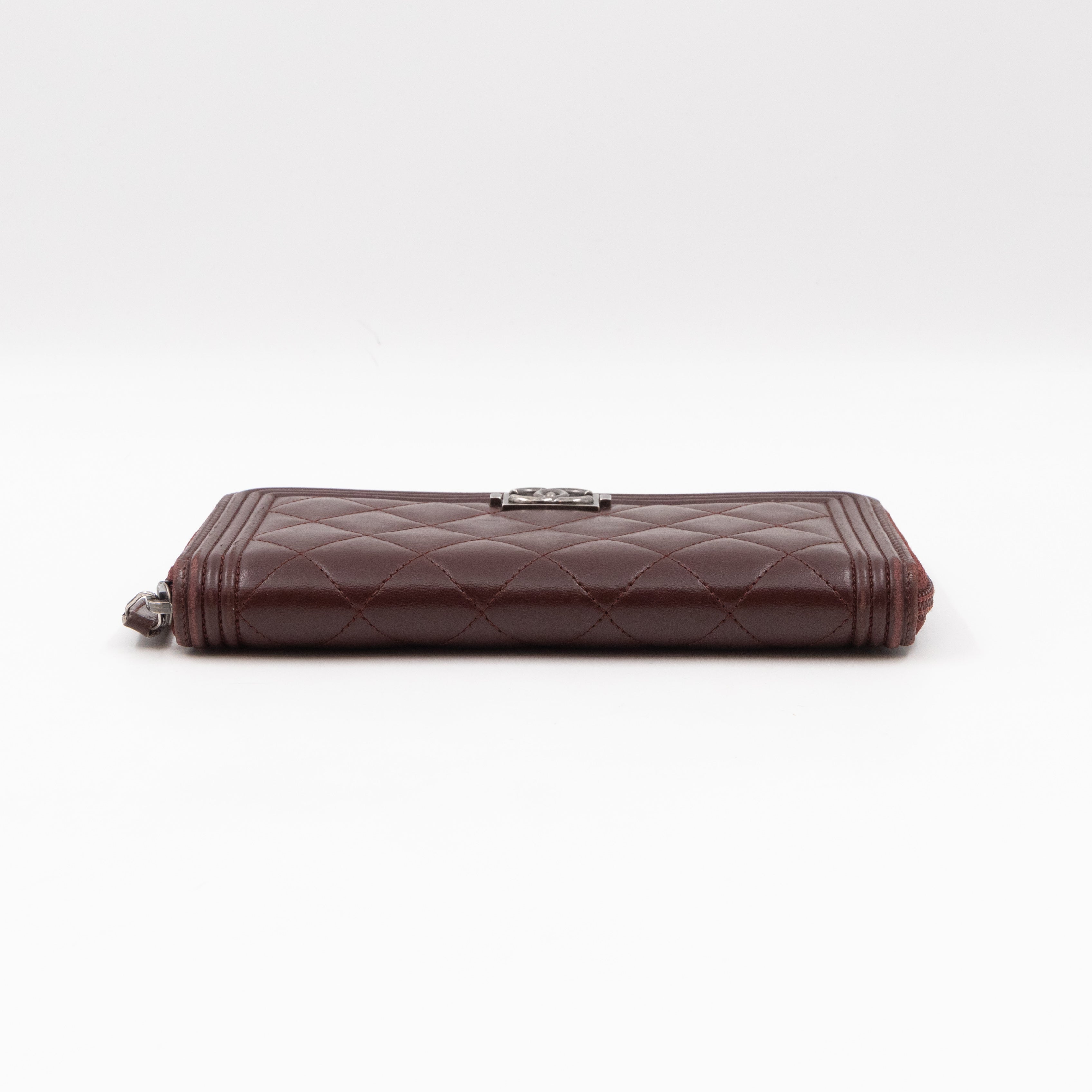 Boy Long Zipped Wallet Burgundy