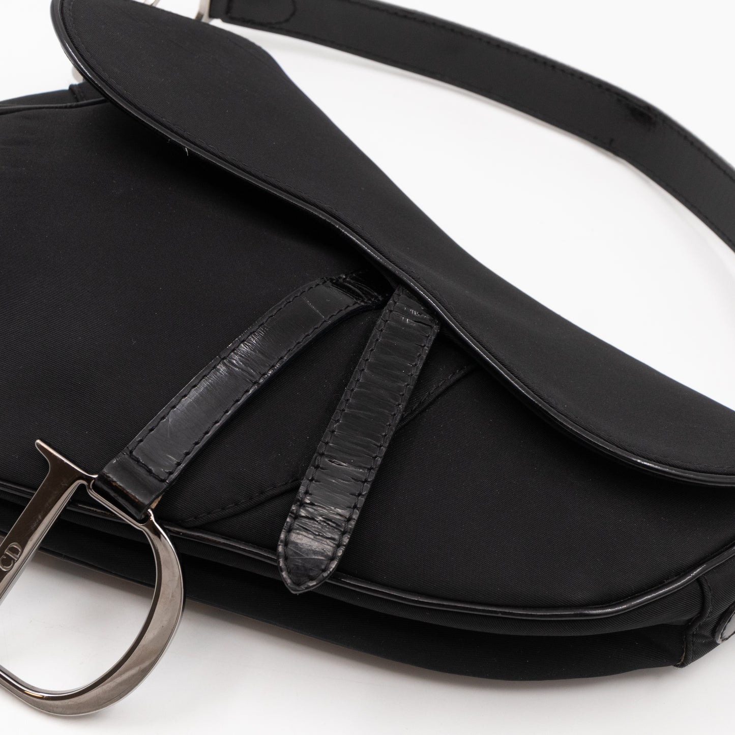 Vintage Saddle Bag Black Nylon