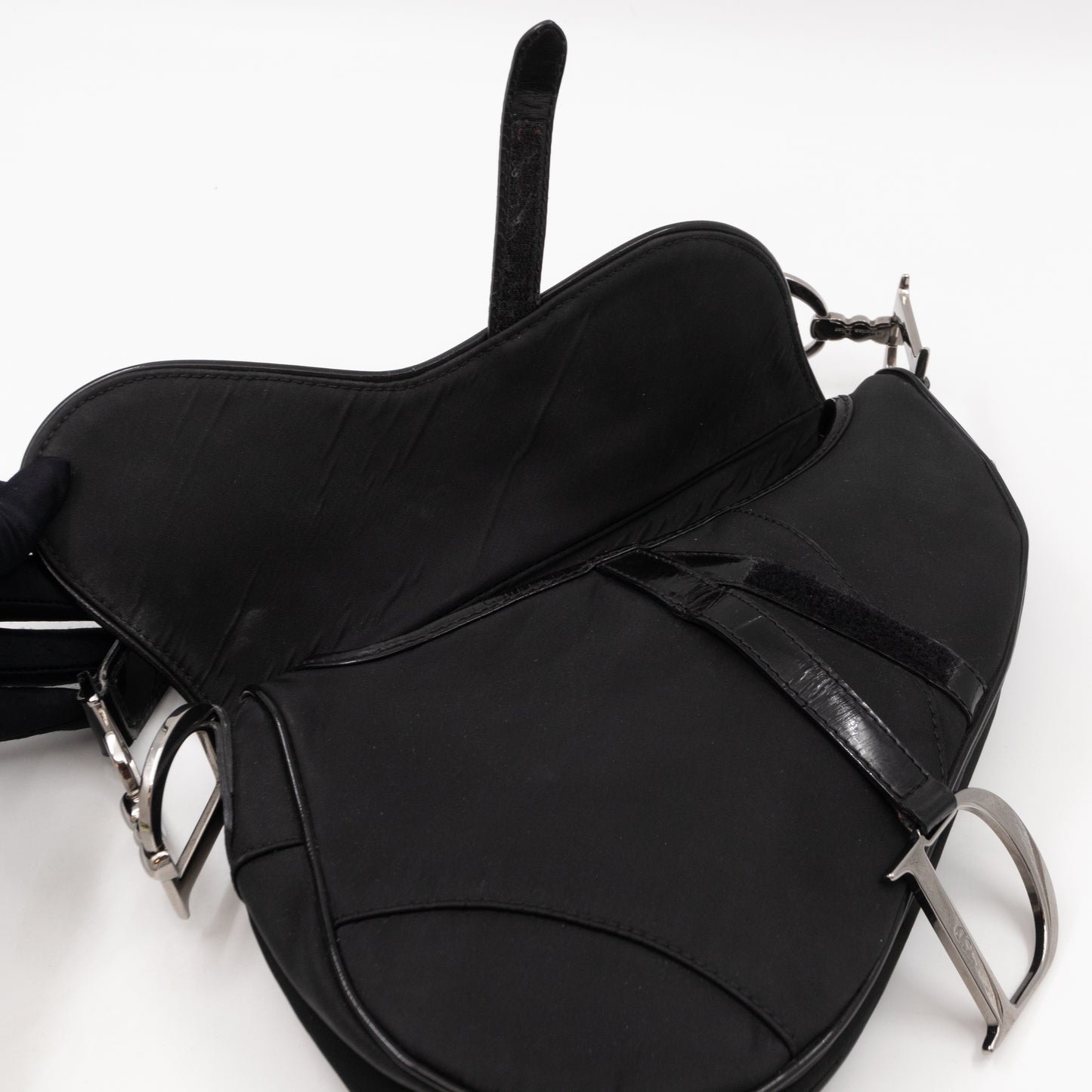 Vintage Saddle Bag Black Nylon