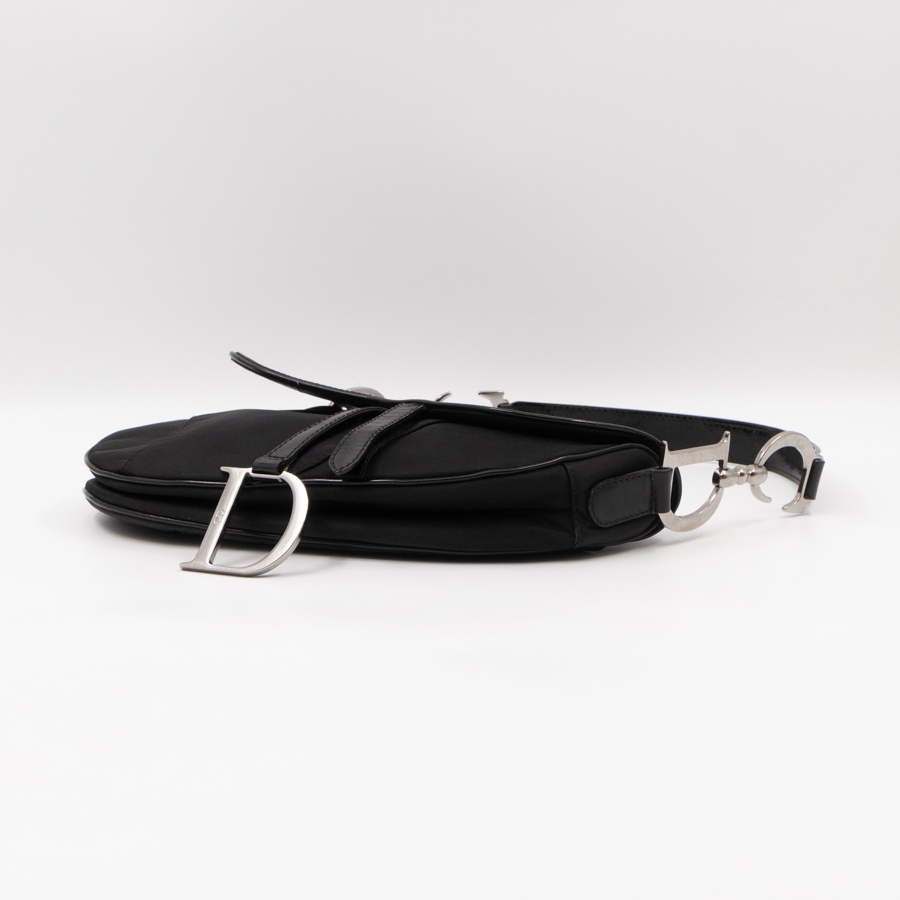 Vintage Saddle Bag Black Nylon