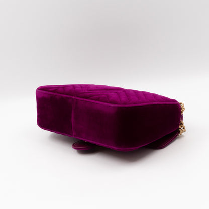 GG Marmont Flap Small Purple Velvet