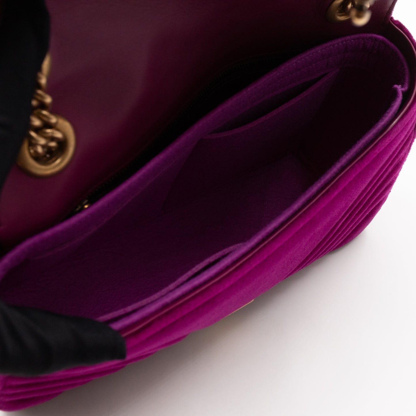 GG Marmont Flap Small Purple Velvet