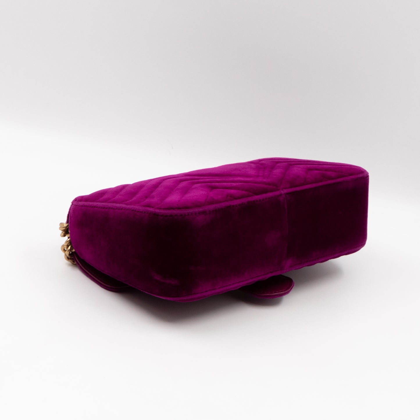 GG Marmont Flap Small Purple Velvet