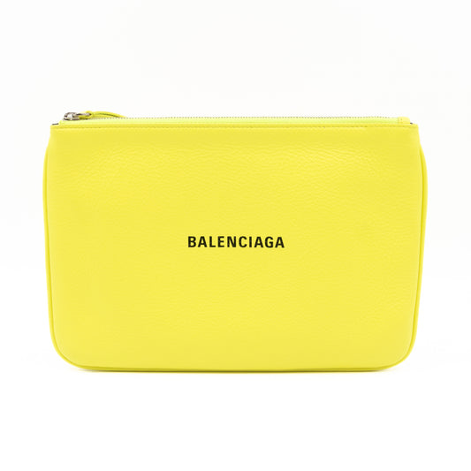 Ville Pouch Fluo Yellow Leather