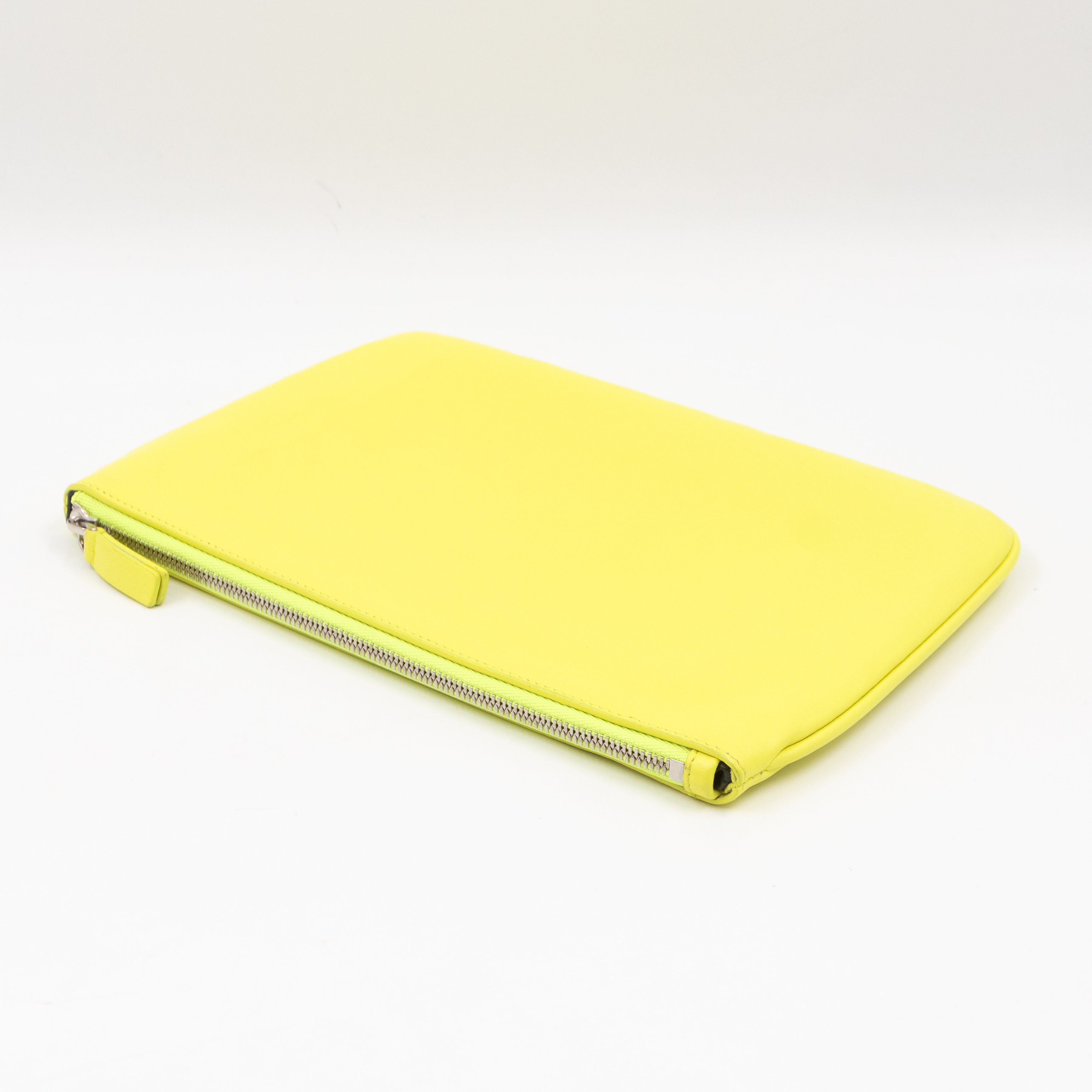 Ville Pouch Fluo Yellow Leather