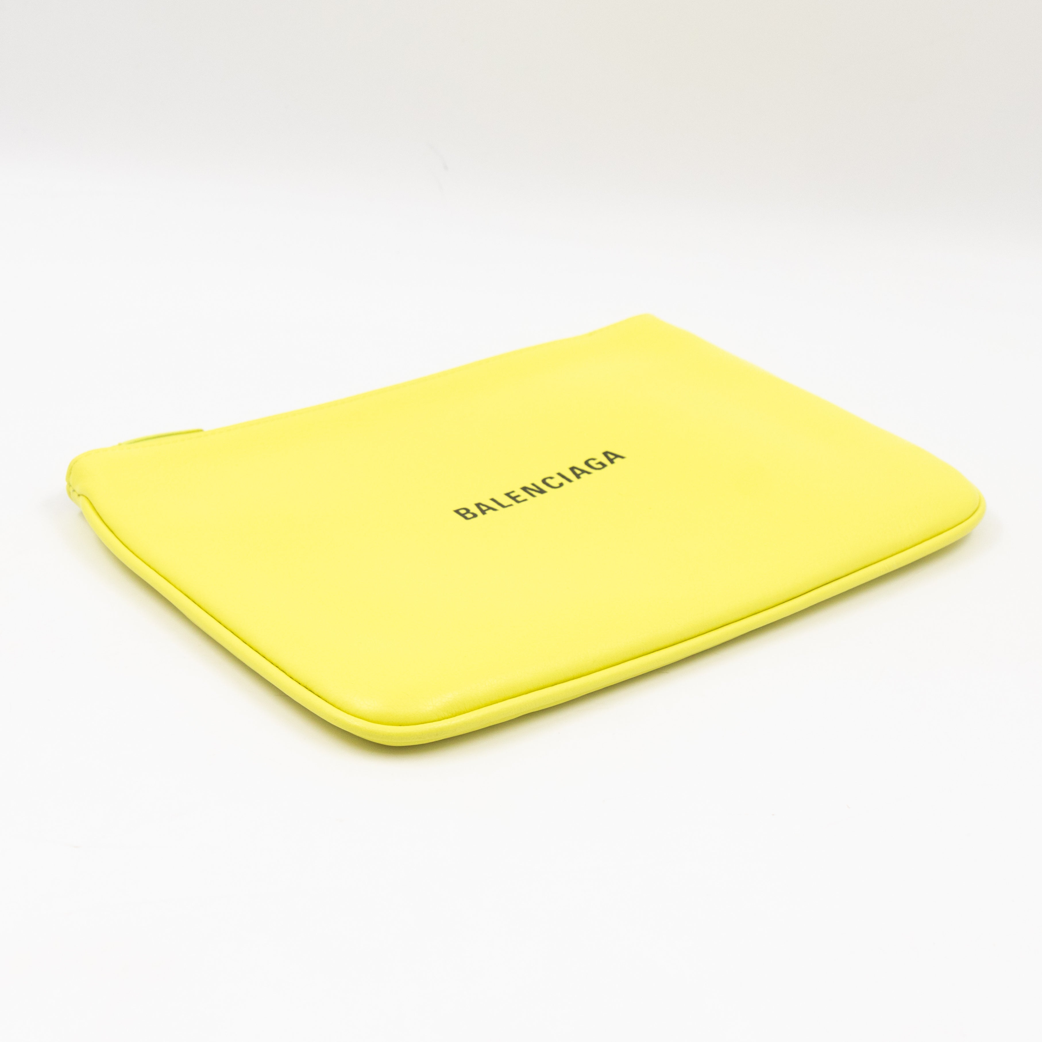 Ville Pouch Fluo Yellow Leather