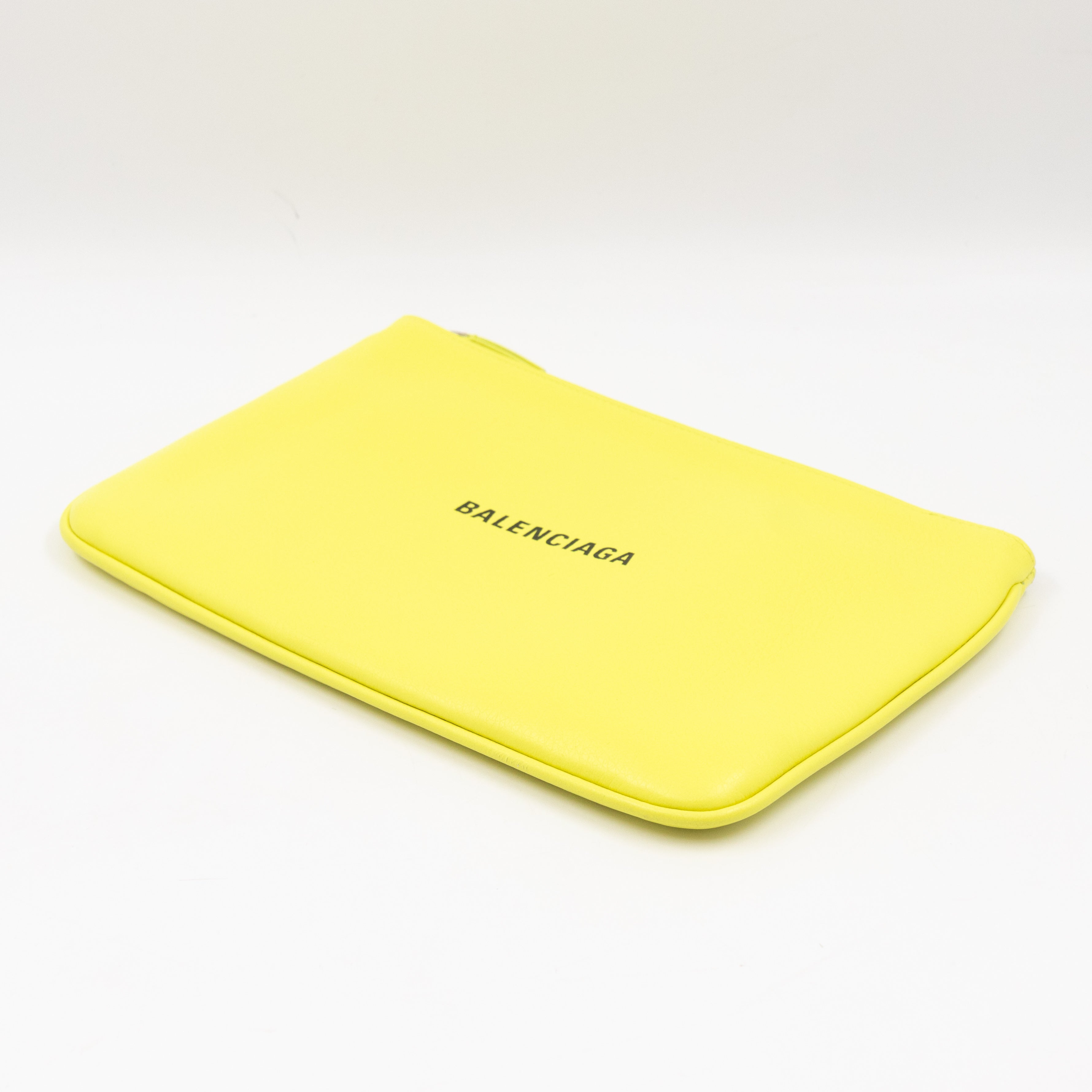 Ville Pouch Fluo Yellow Leather
