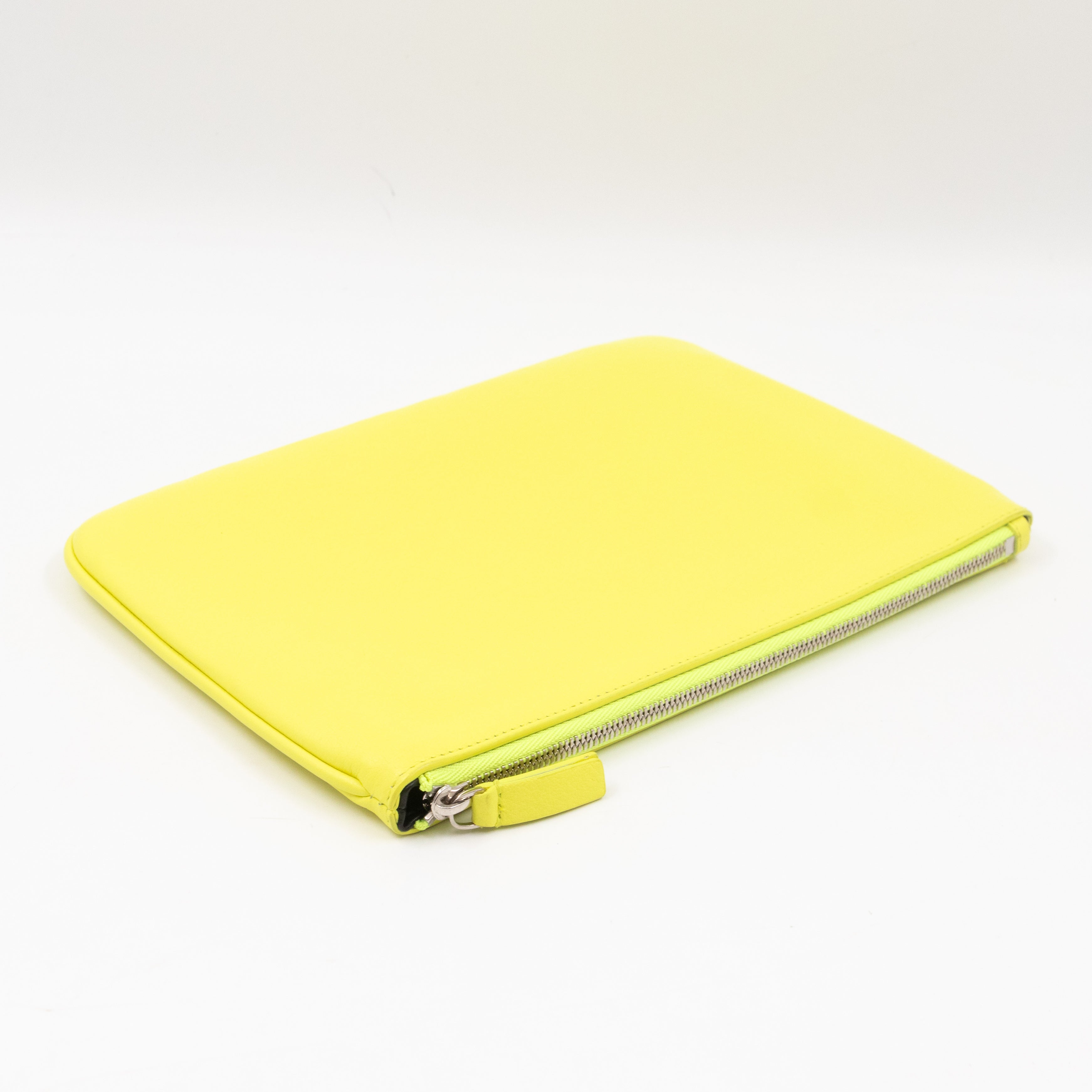 Ville Pouch Fluo Yellow Leather