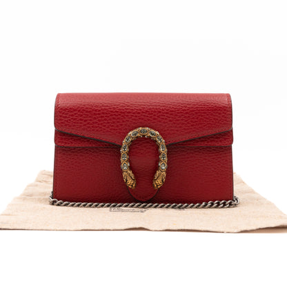 Dionysus Super Mini Red Leather