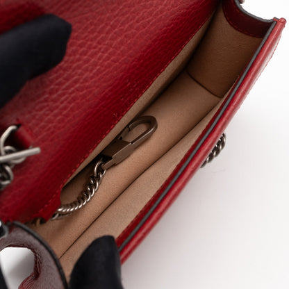 Dionysus Super Mini Red Leather