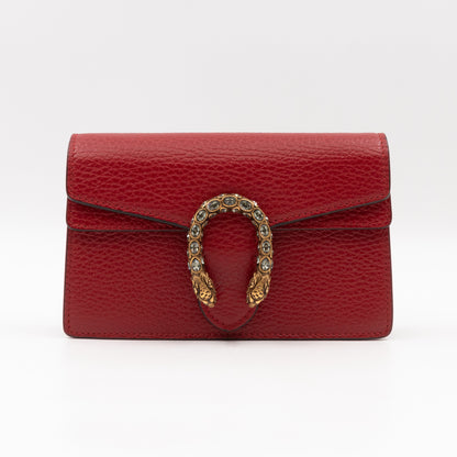 Dionysus Super Mini Red Leather