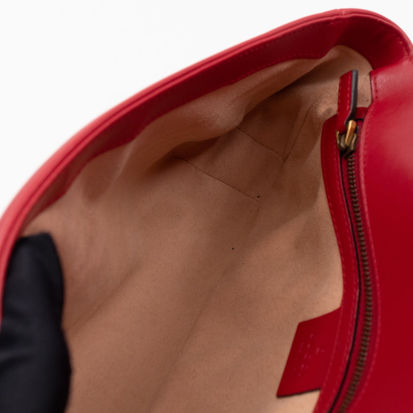 GG Marmont Small Flap Bag Red Matelasse Leather