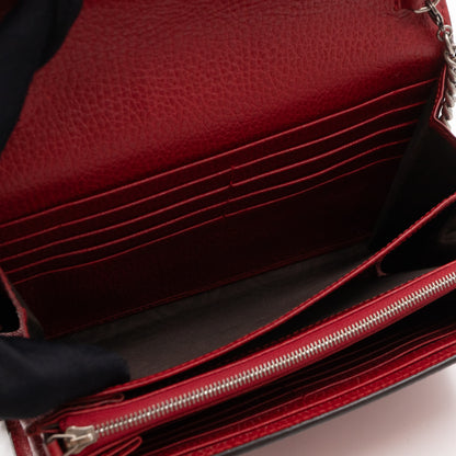 Dionysus Mini Chain Wallet Red Leather