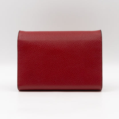 Dionysus Mini Chain Wallet Red Leather