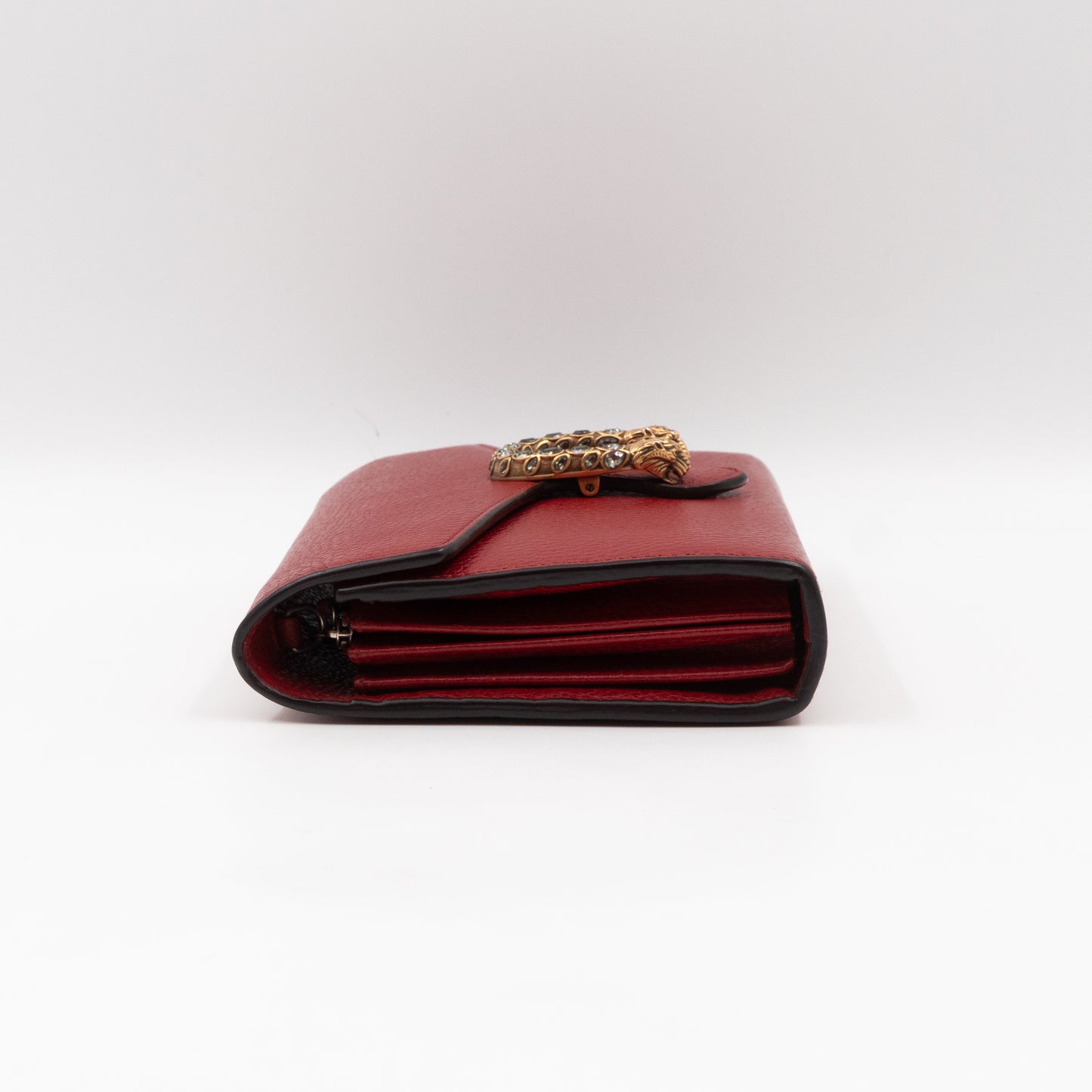 Dionysus Mini Chain Wallet Red Leather