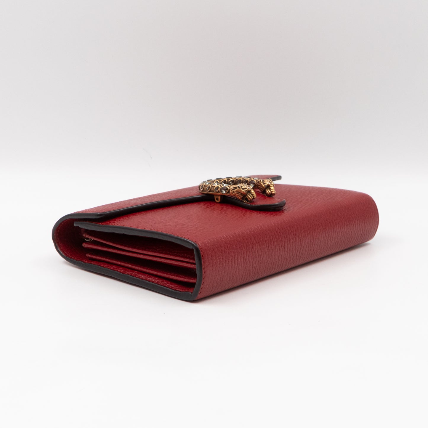 Dionysus Mini Chain Wallet Red Leather