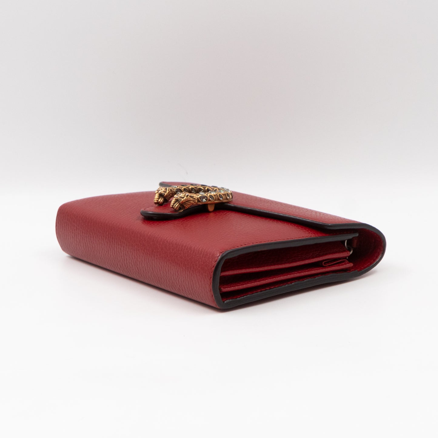 Dionysus Mini Chain Wallet Red Leather