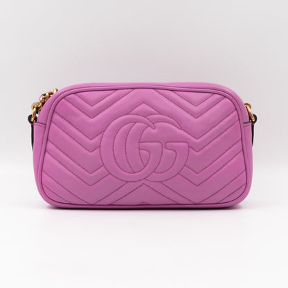 GG Marmont Small Matelasse Pink Leather