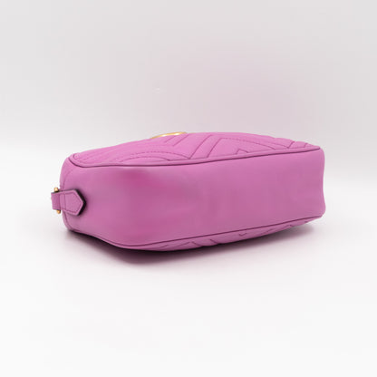 GG Marmont Small Matelasse Pink Leather