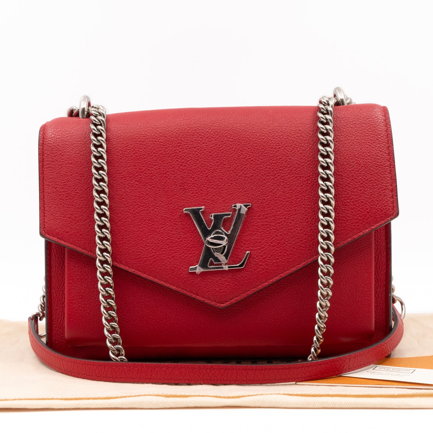 MyLockMe BB Chain Bag Red Leather