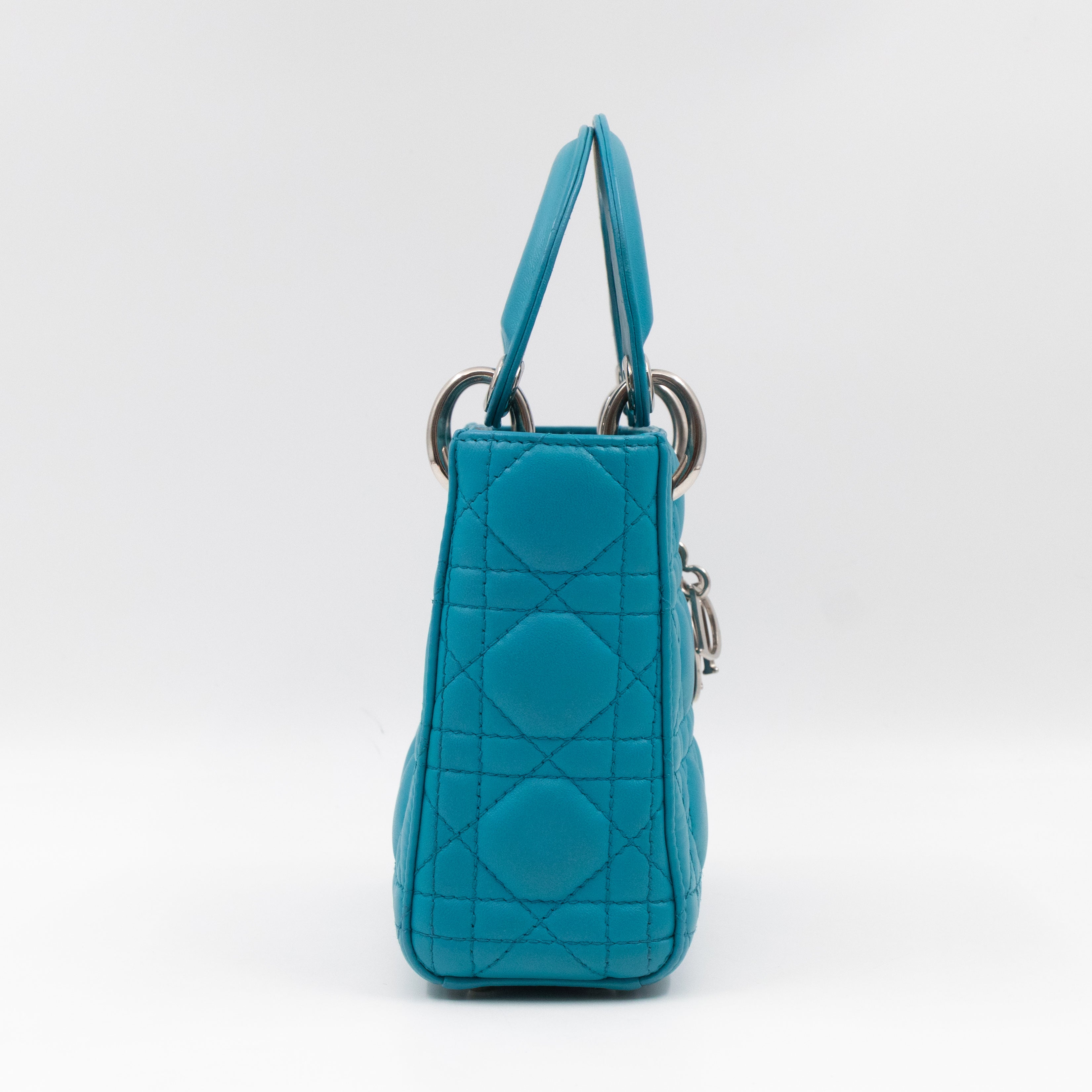 Lady Dior Mini Turquiose Leather