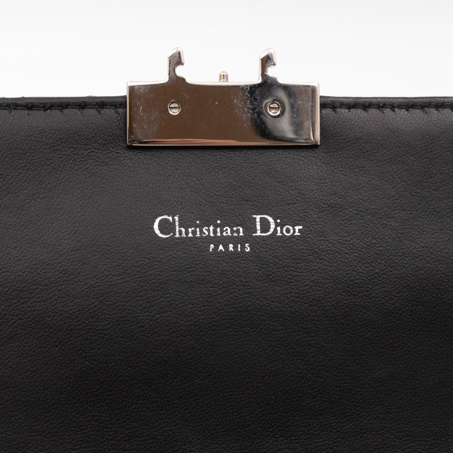 Miss Dior Promenade Pouch Bag Metallic Iridescent Patent & Black Calfskin