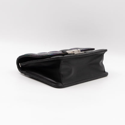 Miss Dior Promenade Pouch Bag Metallic Iridescent Patent & Black Calfskin