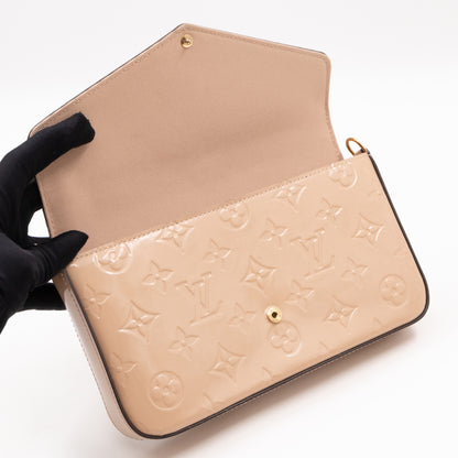 Pochette Felicie Beige Vernis Leather