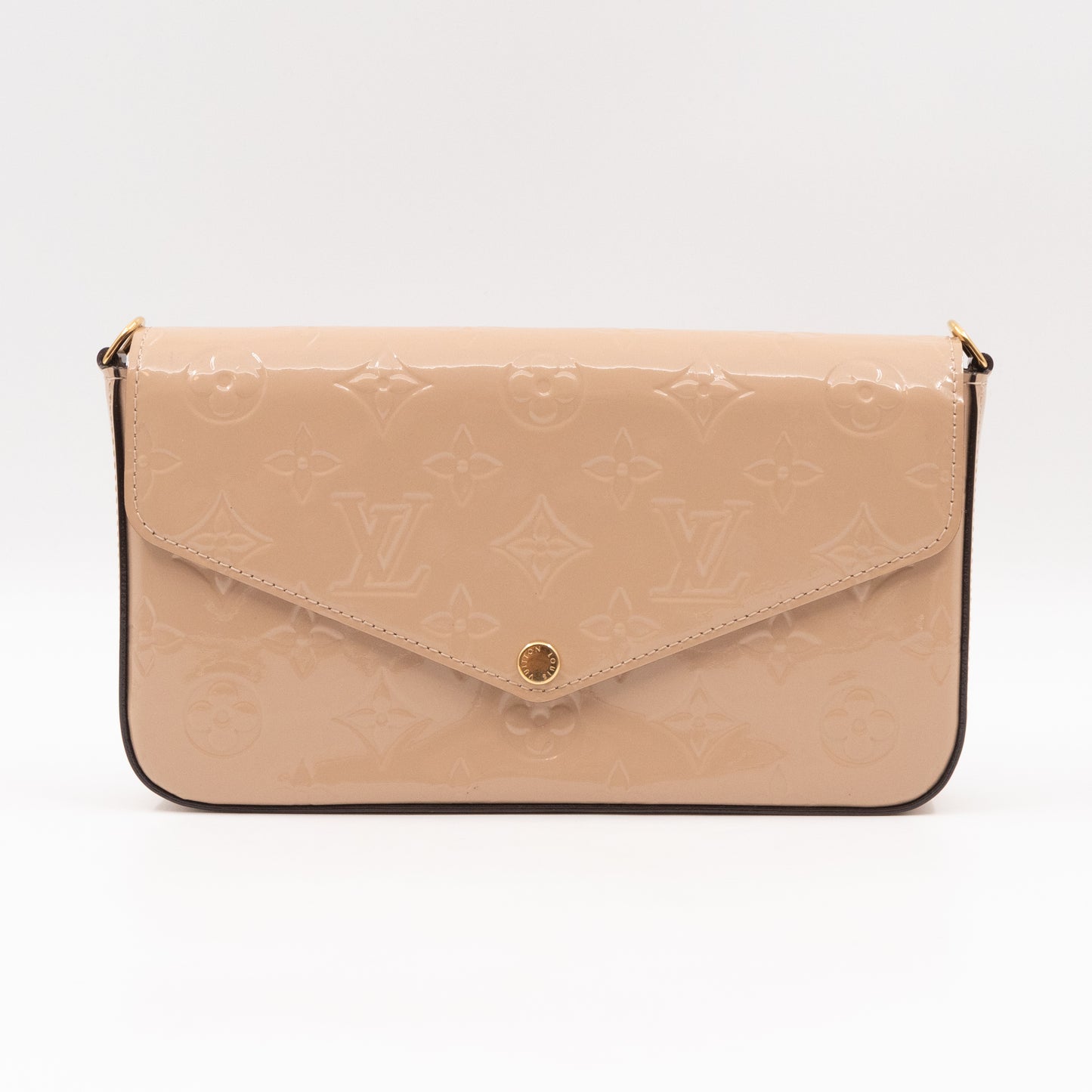 Pochette Felicie Beige Vernis Leather