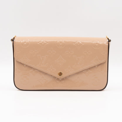 Pochette Felicie Beige Vernis Leather