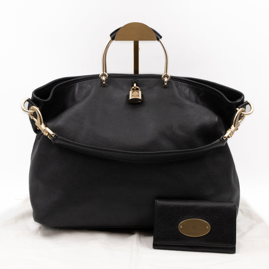 Hetty Hobo Bag Black Leather with Wallet