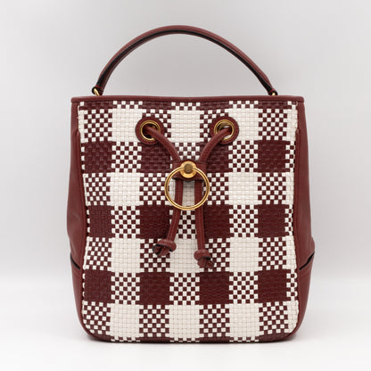 Hampstead Burgundy & White Braided Leather