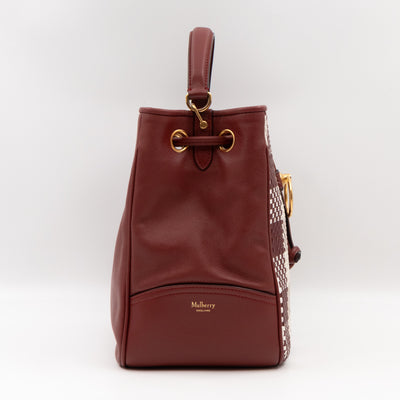 Hampstead Burgundy & White Braided Leather