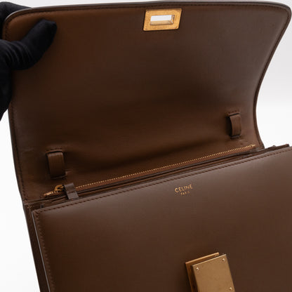 Classic Box Medium Brown Leather