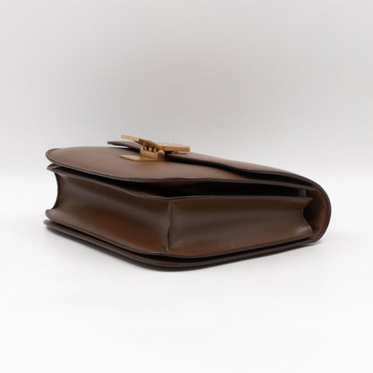 Classic Box Medium Brown Leather