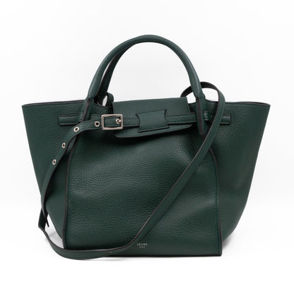 Big Bag Small Green Supple Grained Calfskin