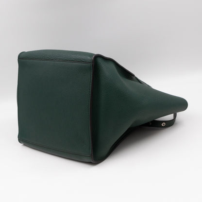 Big Bag Small Green Supple Grained Calfskin