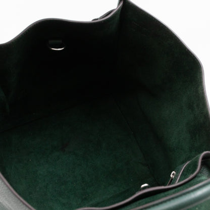 Big Bag Small Green Supple Grained Calfskin