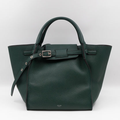 Big Bag Small Green Supple Grained Calfskin