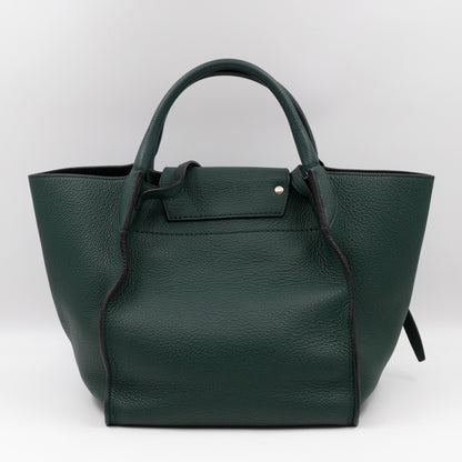 Big Bag Small Green Supple Grained Calfskin