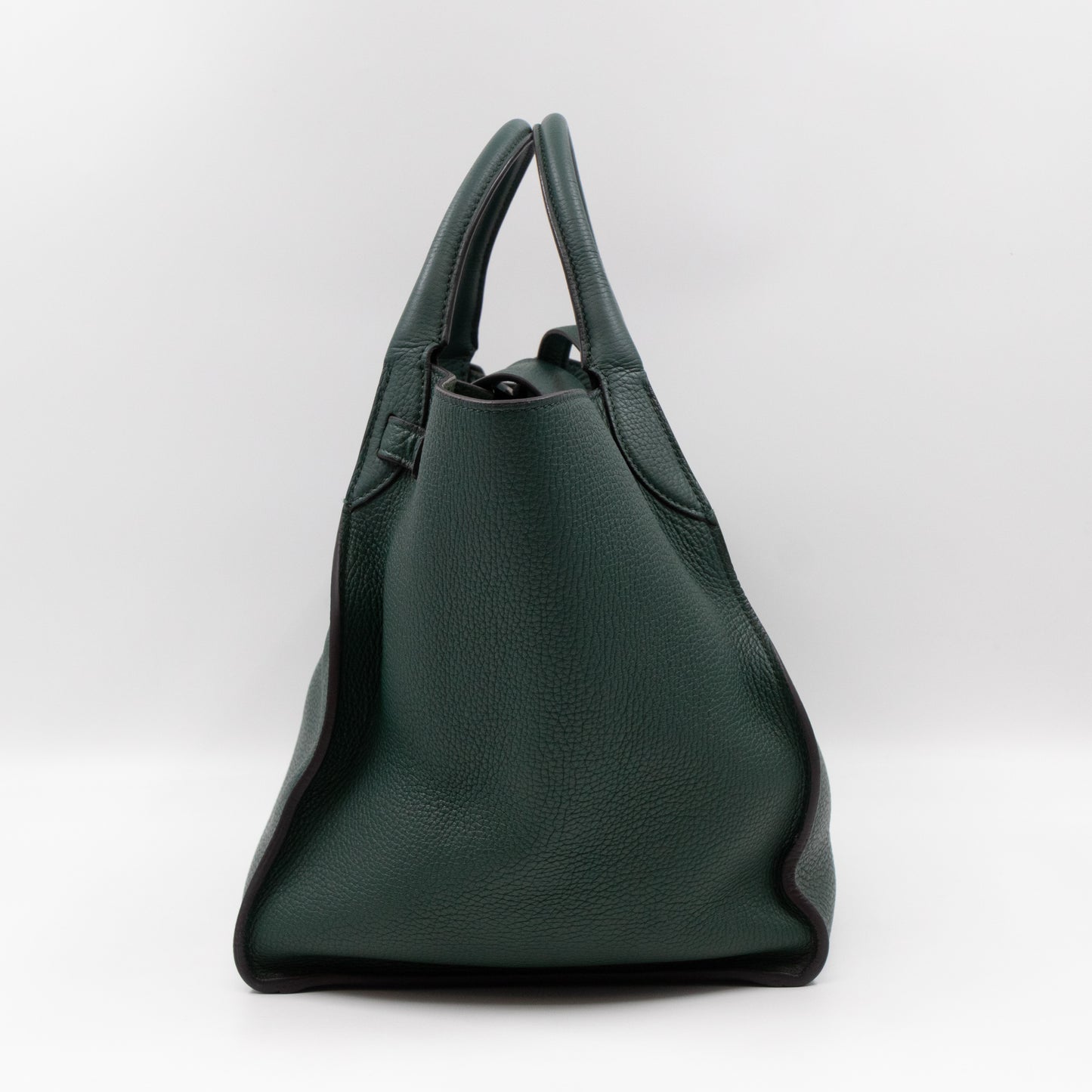 Big Bag Small Green Supple Grained Calfskin