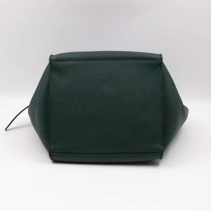 Big Bag Small Green Supple Grained Calfskin