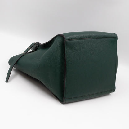 Big Bag Small Green Supple Grained Calfskin