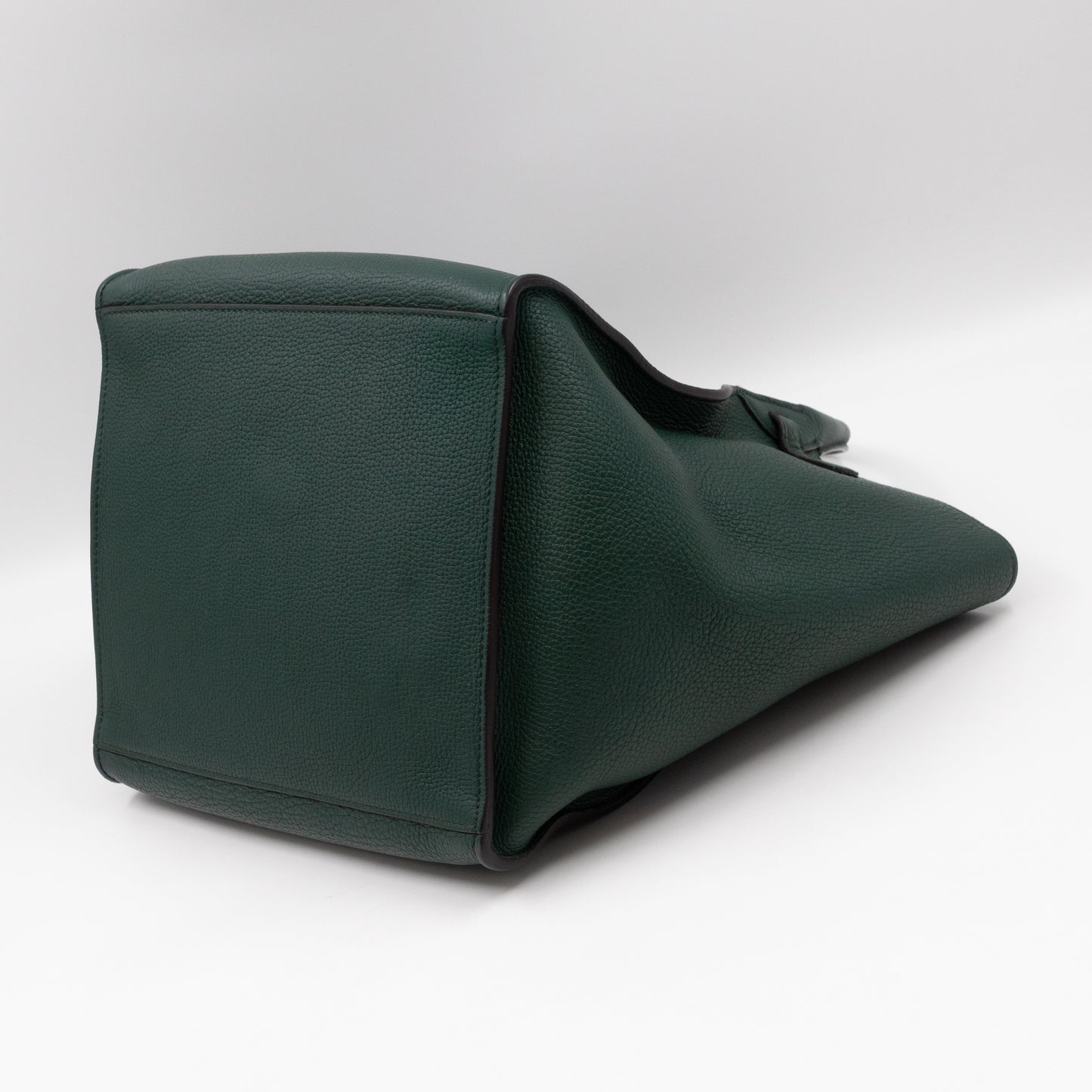 Big Bag Small Green Supple Grained Calfskin