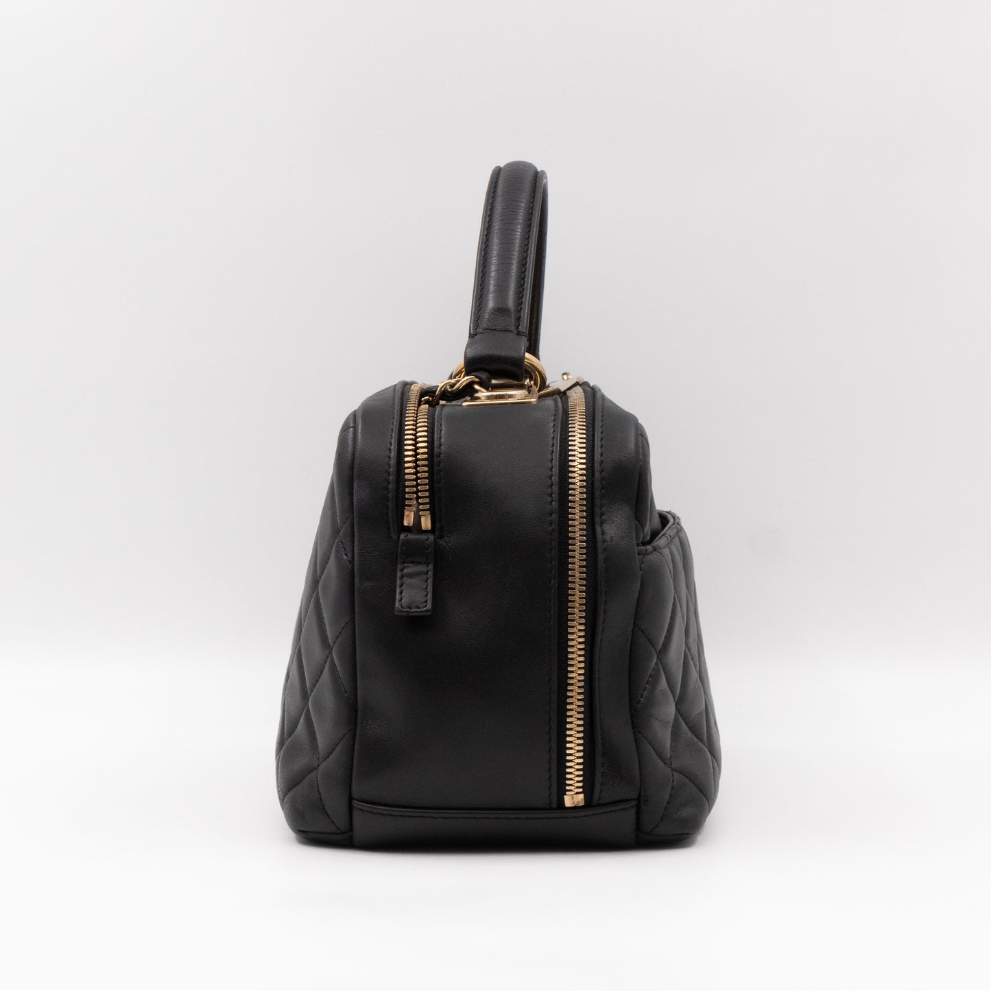 Trendy CC Bowling Bag Black Leather