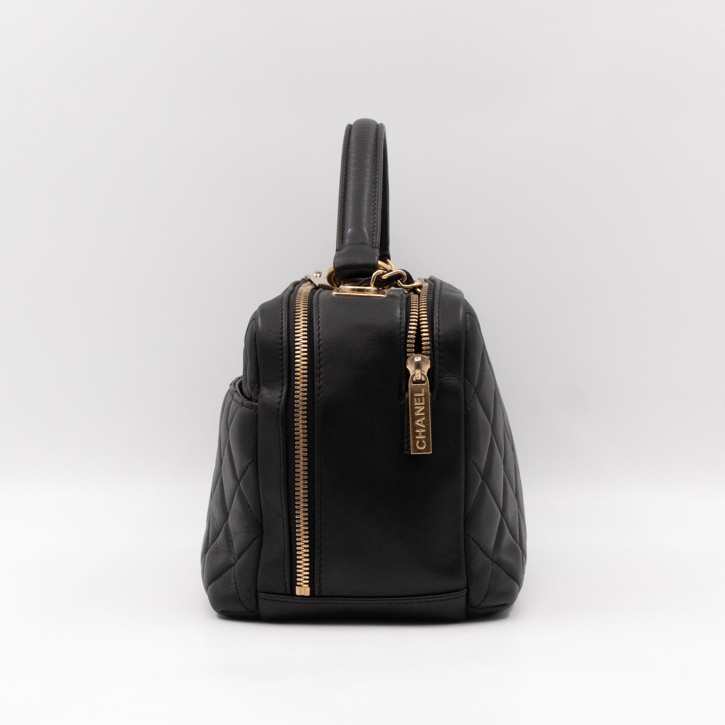 Trendy CC Bowling Bag Black Leather