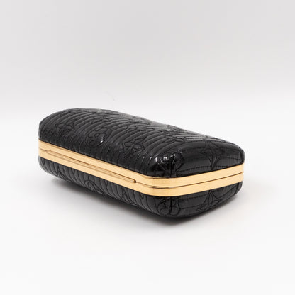 Motard Minaudiere Clutch Bag Black Vernis Leather