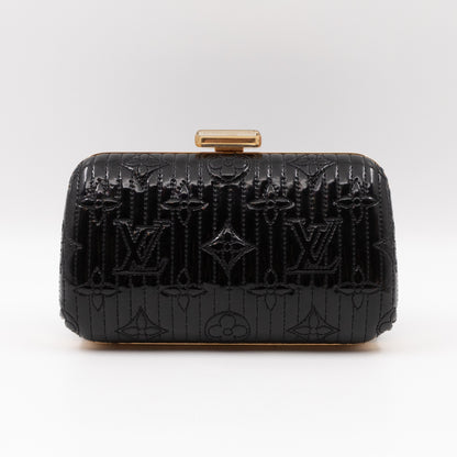 Motard Minaudiere Clutch Bag Black Vernis Leather