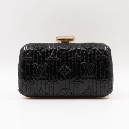 Motard Minaudiere Clutch Bag Black Vernis Leather